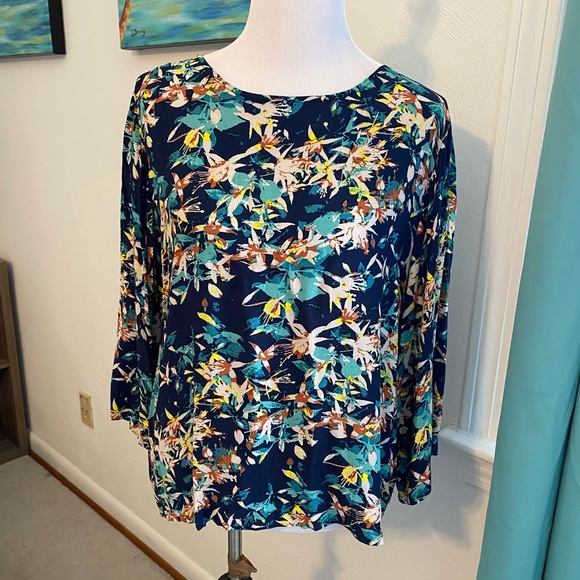 Anthropologie Sam & Lavi loose floral blouse size Large - Picture 4 of 5